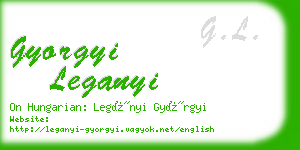 gyorgyi leganyi business card